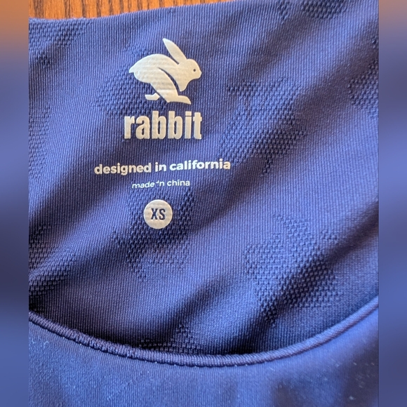 Rabbit Navy/Stripe Athletic Crop Tank Top, Size XS - Picture 7 of 11